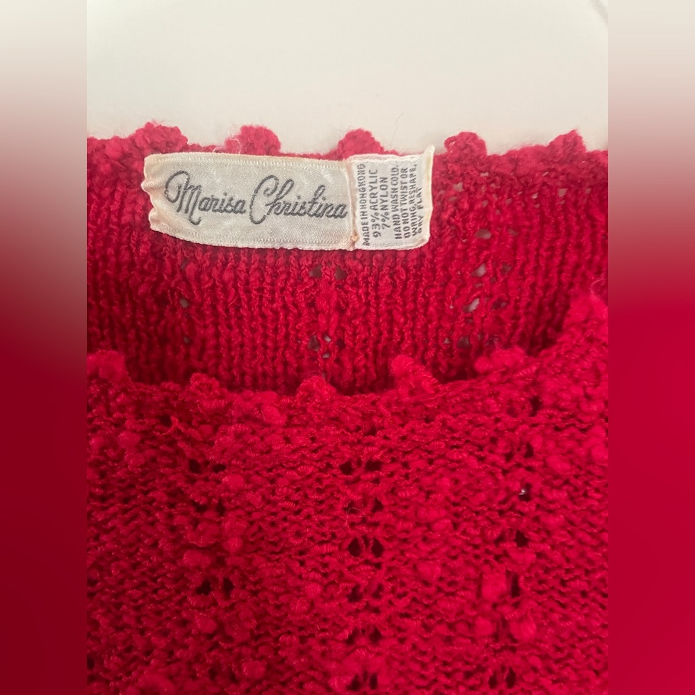 Marisa Christina red sweater size small.